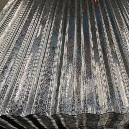 Matériaux de toiture de résistance carton ondulé prépeint en aluminium de zinc enduit de couleur Gi Ibr fer tôle de toiture en acier ondulé